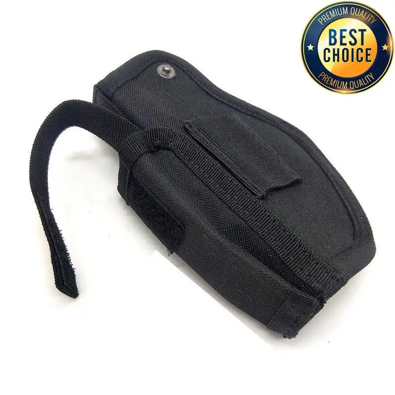 Tactical Pistol Hand Gun Holster - Molle Right/Left Interchangeable, Hunting Black Magazine Slot Holder Bag