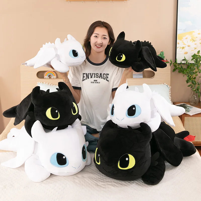 MINISO Little Flying Dragon Plush Toy - Toothless Doll Pillow, Party Model, Ideal Birthday Gift for Girls