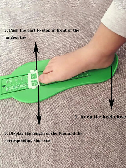 Ensure Perfect Fit for Kids Shoes: Baby Foot Ruler - Measuring Device for Kids' Foot Length - Child Shoe Calculator & Fittings Gauge - Essential Infant Shoe Sizing Tool