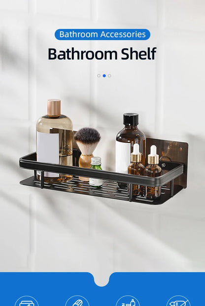 Shower Corner Shelf Caddy - No Drill Rust-Proof Organizer for Bathroom, Corner Wall Shelf and Shampoo Holder