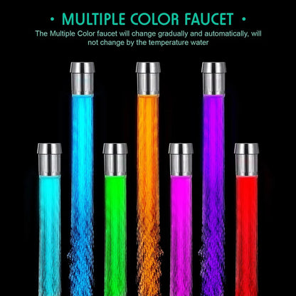 LED Temperature Sensitive Faucet: Water Saving Sensor with 7 Color Change - Kitchen Bathroom Tap Nozzle Shower