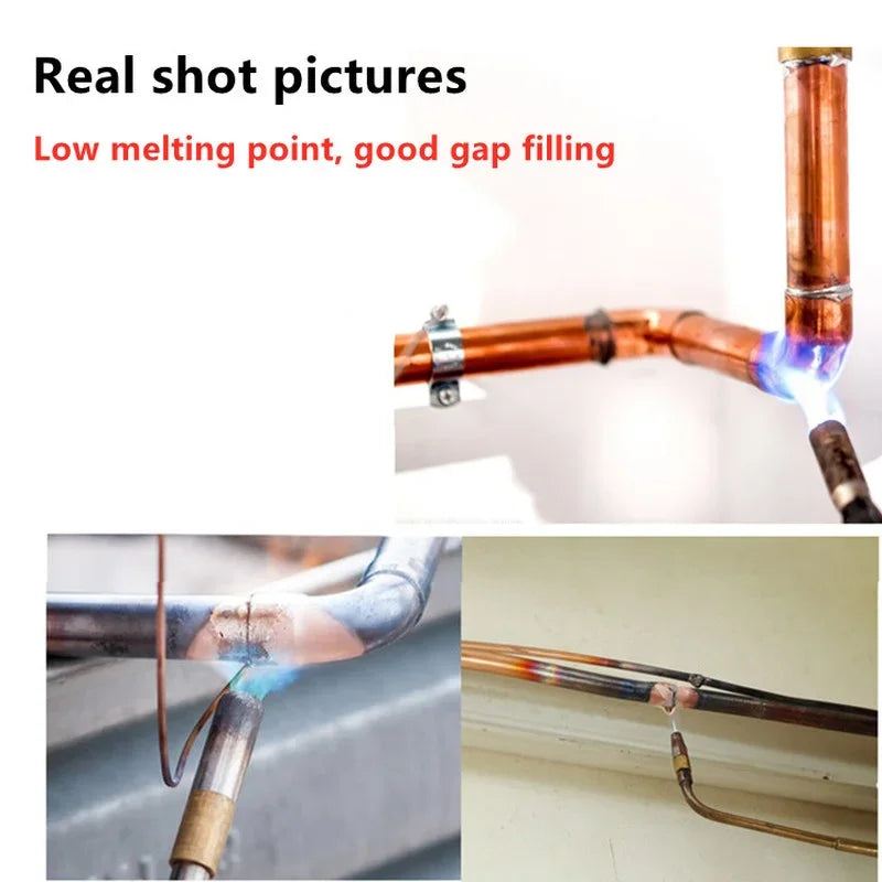 Phosphorus Copper Electrode Welding Rod - Brass Welding Wire Bronze Soldering Rod - 1.0/2.0mm*500mm, No Solder Powder Needed