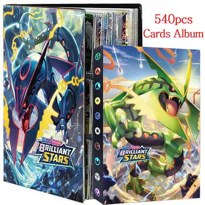 540PCS Pokemon Cards Album Book - 9 Pocket Collection Holder for Anime Game Poke Card Binder, Toy Gift