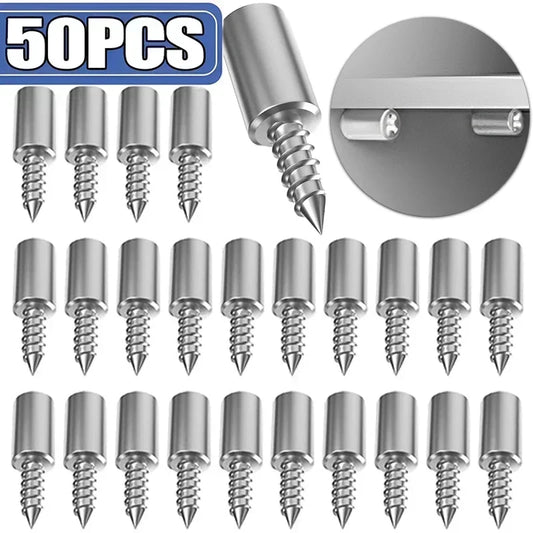 50/5Set Cross Self-Tapping Screws with Rubber Sleeve : Ideal for Laminate Support, Wardrobe, Cabinet, and Glass Partition Nails