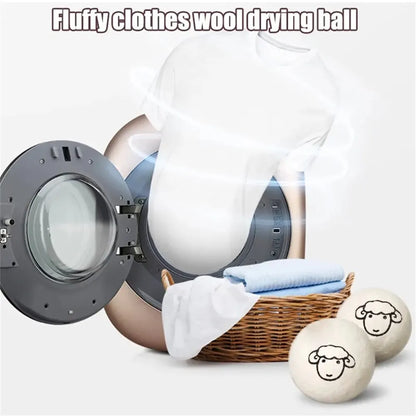 3Pcs Wool Drying Ball Set - Antistatic Anti-winding Household Drying Balls for Reusable Washing Machine Parts, 6cm