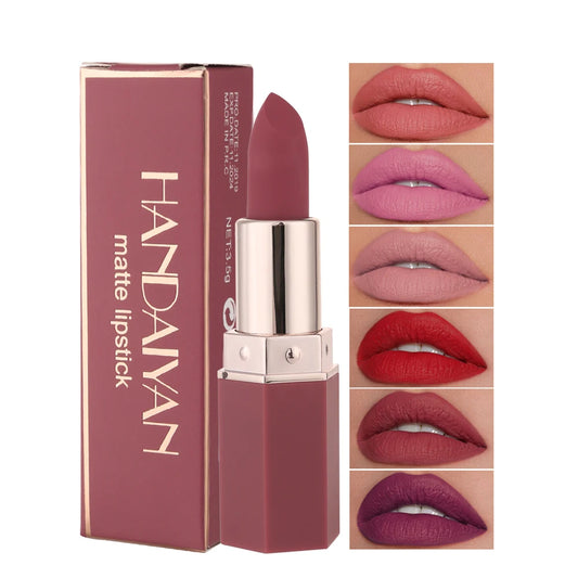 Matte Lipstick – Long-Lasting, Non-Fading Multi-Color Lipstick, Available in 6 Shades