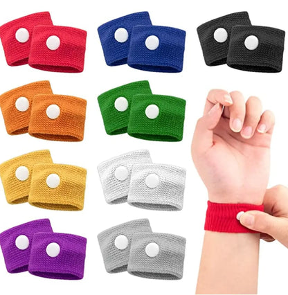 2PCS Sports Safety Wristbands - Anti-Motion Sickness and Nausea Support, Carsickness and Seasick Bands