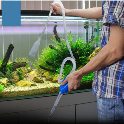 Aquarium Siphon Fish Tank Syphon: Gravel Vacuum Cleaner & Water Filter Pump - Manual ChangerSafe Vacuum