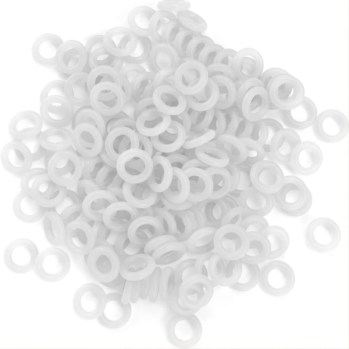 150pcs Rubber O-Ring Switch Dampeners - Shock-Absorbing Silencers for MX Mechanical Keyboards, Clear, Red, Black