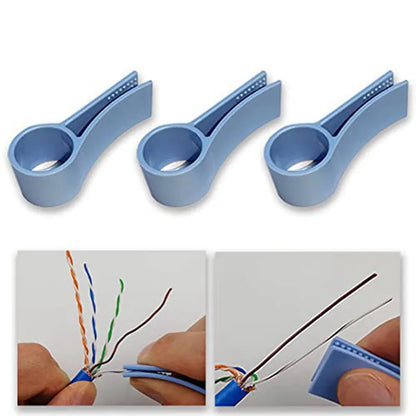 3Pcs Network Cable Untwist Tool: Wires Pair Separator & Straightener for CAT5/CAT5E/CAT6/CAT7