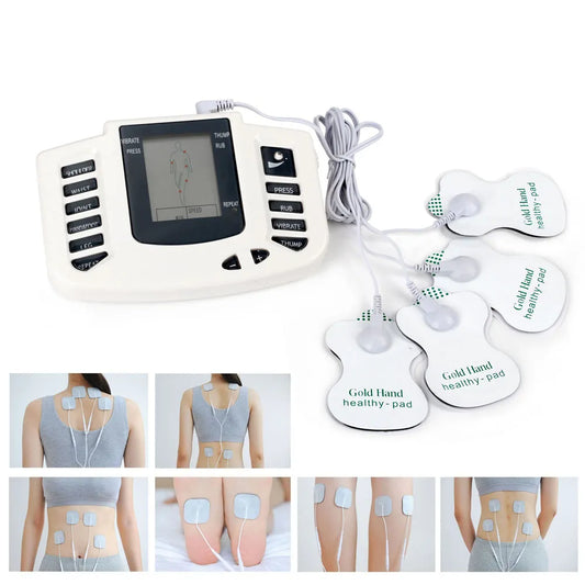 Russian Panel EMS Muscle Stimulator: Full Body Slimming Massager with 16 Pads - TENS Acupuncture Digital Therapy Electrostimulator