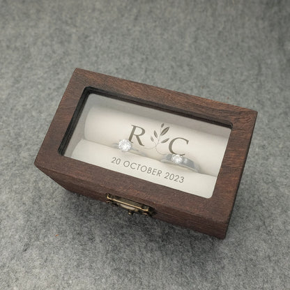 Personalized Wedding Ring Box: Custom Ceremony Engagement Ring Box