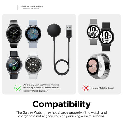 Silicone Charging Stand - Compatible with Samsung Galaxy Watch 5/4/3 (40mm, 44mm), 5 Pro (45mm), Watch 4 Classic (46mm, 42mm), Storage Seat