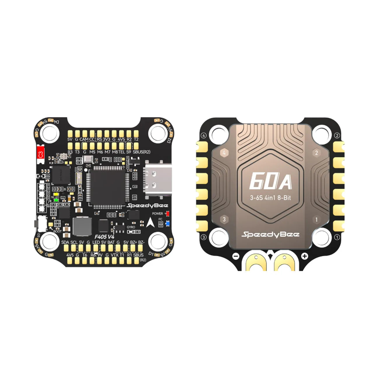 SpeedyBee F405 V4 BLS 60A 30x30 FC&ESC Stack - High Performance Drone Flight Controller and ESC Combo