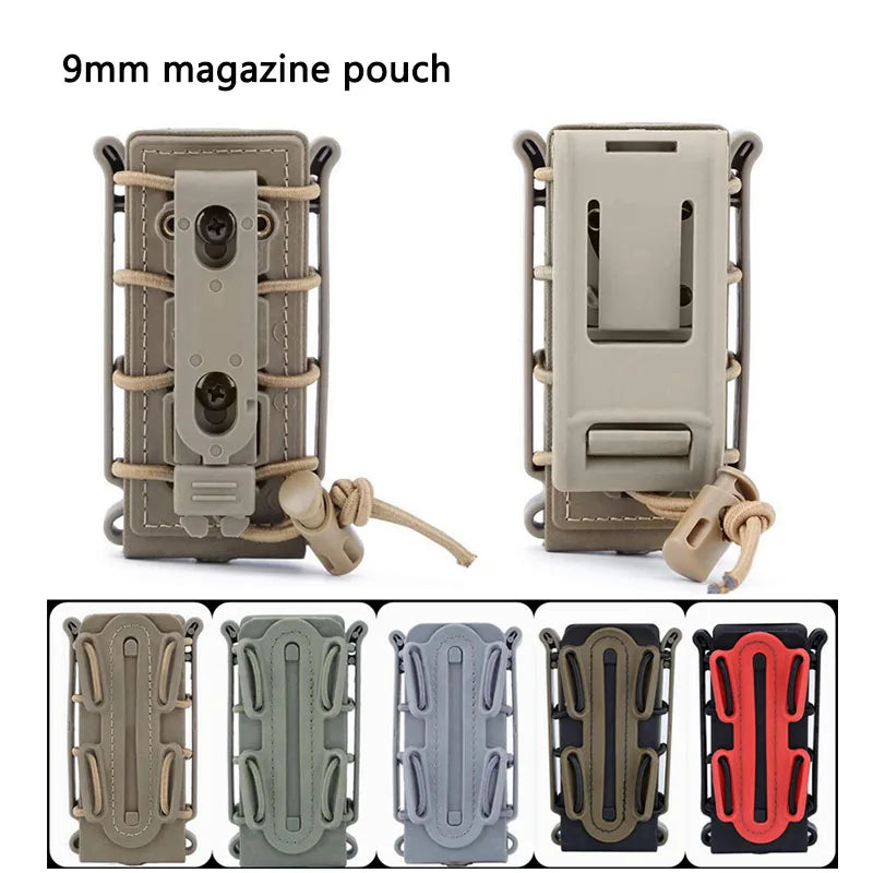 Hunting Magazine Pouch Molle | Scorpion Fast Mag Quick Release | AR15 Mag Holster Case Box with Molle Waist Belt Clip | 5.56 7.62 9mm