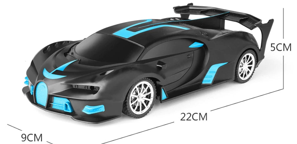 1/18 Scale RC Sports Car with LED Light - 2.4G Radio Remote Control, High-Speed Drifting Vehicle, Racing Toy for Boys and Girls