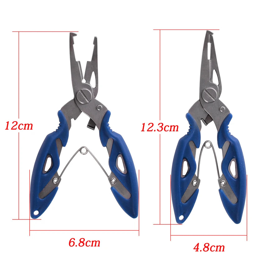 Aorace Fishing Pliers - Mini Fish Line Cutter Scissors with Black Beak Jaw, Multifunctional Fish Hook Remover