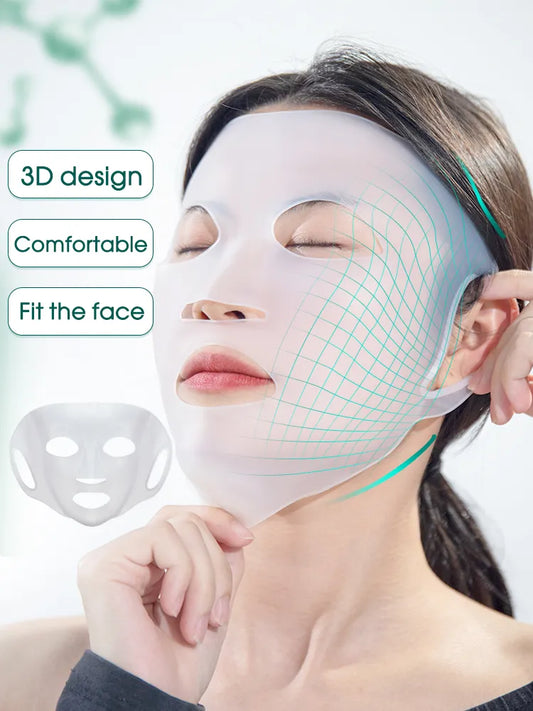 Silicone Mask Cover - 3D Hanging Ear Type, Anti-Slip & Anti-Fall, Fixed Mask Auxiliary Device, Fresh-Keeping Protective Cover