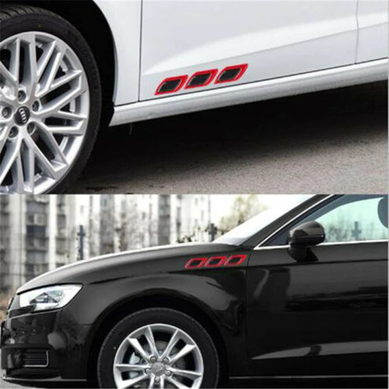 6pcs/Set Car Reflective Safety Stickers: Anti-Scratch Warning Decals for Truck, Auto Exterior Decoration