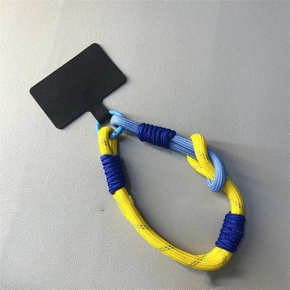 Cute Knot Portable Anti-Loss Hand Bracelet Chain: Korean Mobile Phone Accessory for iPhone 15/14 Pro Max, Samsung Flip 4 - Colorful Rope Chain