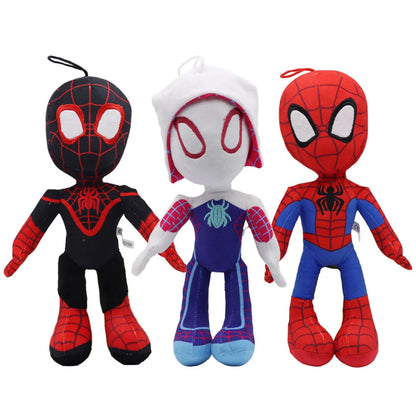 Spiderman and Marvel Avengers Plush Toys - Soft Stuffed Hero Dolls, Captain America & Iron Man, 27-32cm Christmas Gifts for Kids