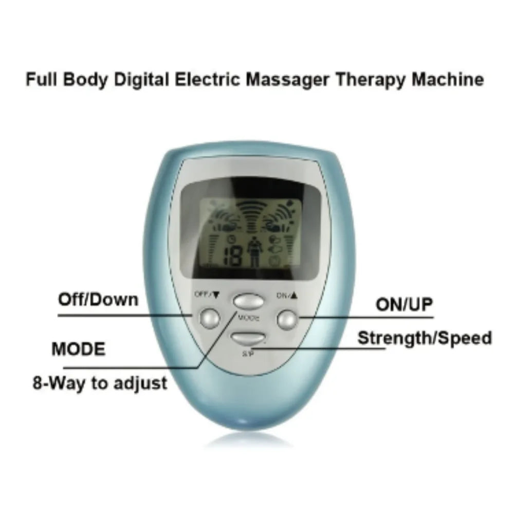 Micro Current Body Electric Massager - 8 Mode Multi-Function Massager with LED Display for Full Body Meridian Massage