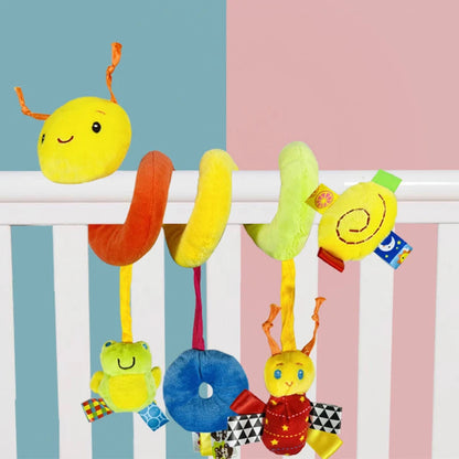 Soft Hanging Rattles Toy: Baby Crib, Car Seat, Stroller, Cot Spiral Toy - Newborn Gift