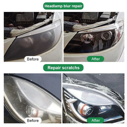 Car Headlight Restoration Polishing Kit - Scratch Remover Repair Cleaning Paste to Remove Oxidation, Headlight Polish Liquid I