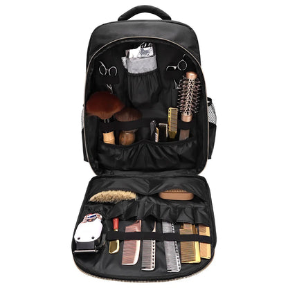 Portable Professional Barber Salon Makeup Backpack - Large Capacity Multifunctional Hairdressing Travel Bag