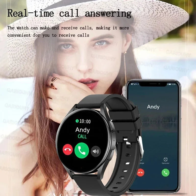 New Smartwatch 6 – HD Full Touch, Blood Pressure & Oxygen Monitoring, Bluetooth Call, Sports Features for Men & Women, Compatible with Android & iOS