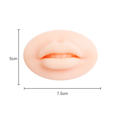 1pc Microblading Reusable 3D Silicone Lip Skin Practice: European Solid for PMU Beginner Training - Tattoo Permanent Makeup Tool