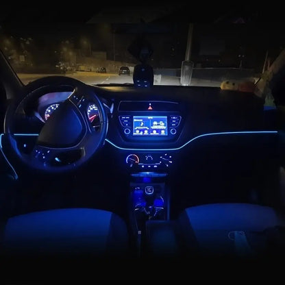 5m Car Interior Atmosphere LED Strip: DIY Flexible EL Cold Light Line Tube with USB - Auto Decoration Ambient Lamp for Unique Car Atmosphere