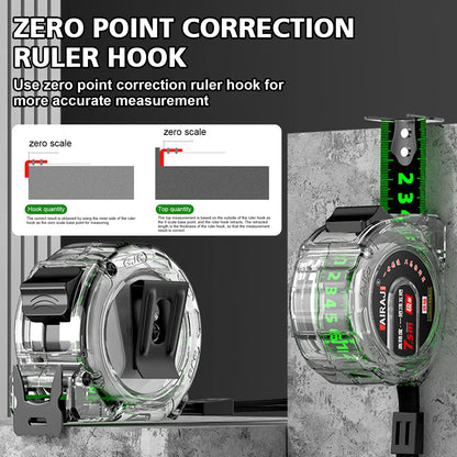 High Precision Self-Locking Tape Measure – 3/5/7.5/10M Fluorescent Wide Meter Ruler with Laser Inkjet Coding for Measuring Tools