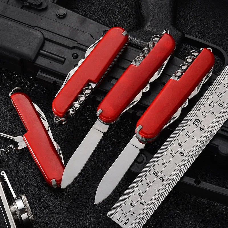 Multifunctional Stainless Steel Gift Knife - 5, 7, 9, or 11 Open Tools, Ideal for Camping and Pliers Use