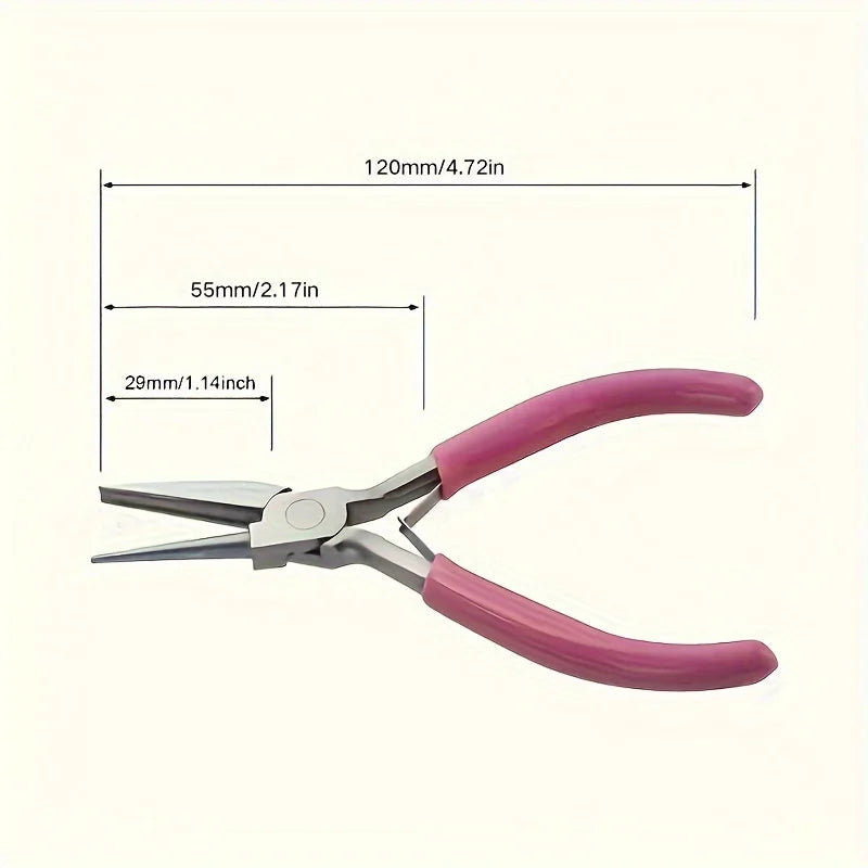 5 Inch Professional Round Concave Pliers - Mini Precision Wire Loop Tools for Jewelry Making, Ideal DIY Manual Tool