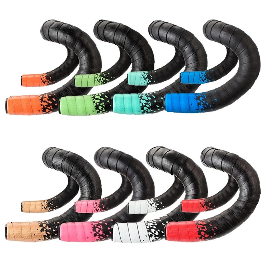 Carbon Pattern/Chrysanthemum Pattern Road Bike Bar Tape Handlebar Tapes | EVA/PU Soft Anti-Vibration Wrap Tape | Durable Bartape