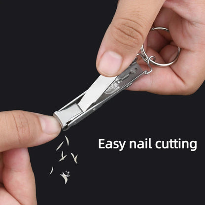 Ultra-Thin Foldable Stainless Steel Nail Clipper - Portable Toe and Fingernail Cutter for Manicure and Pedicure