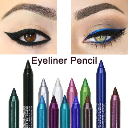 Long-Lasting Waterproof Eyeliner Pencil – Non-Blooming Pigment Eyeshadow Eye Liner Pen for Women, Fashion Makeup Tool