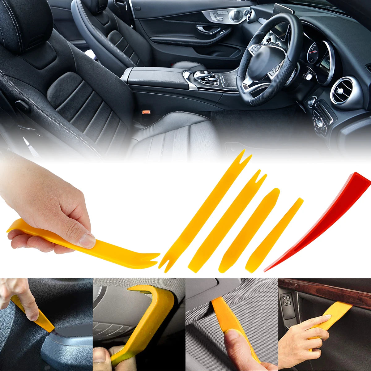 Car Window Door Key Anti-Lost Kit | Inflatable Air Pump Air Wedge Non-Marring Wedge with Long Reach Grabber for Car & Truck