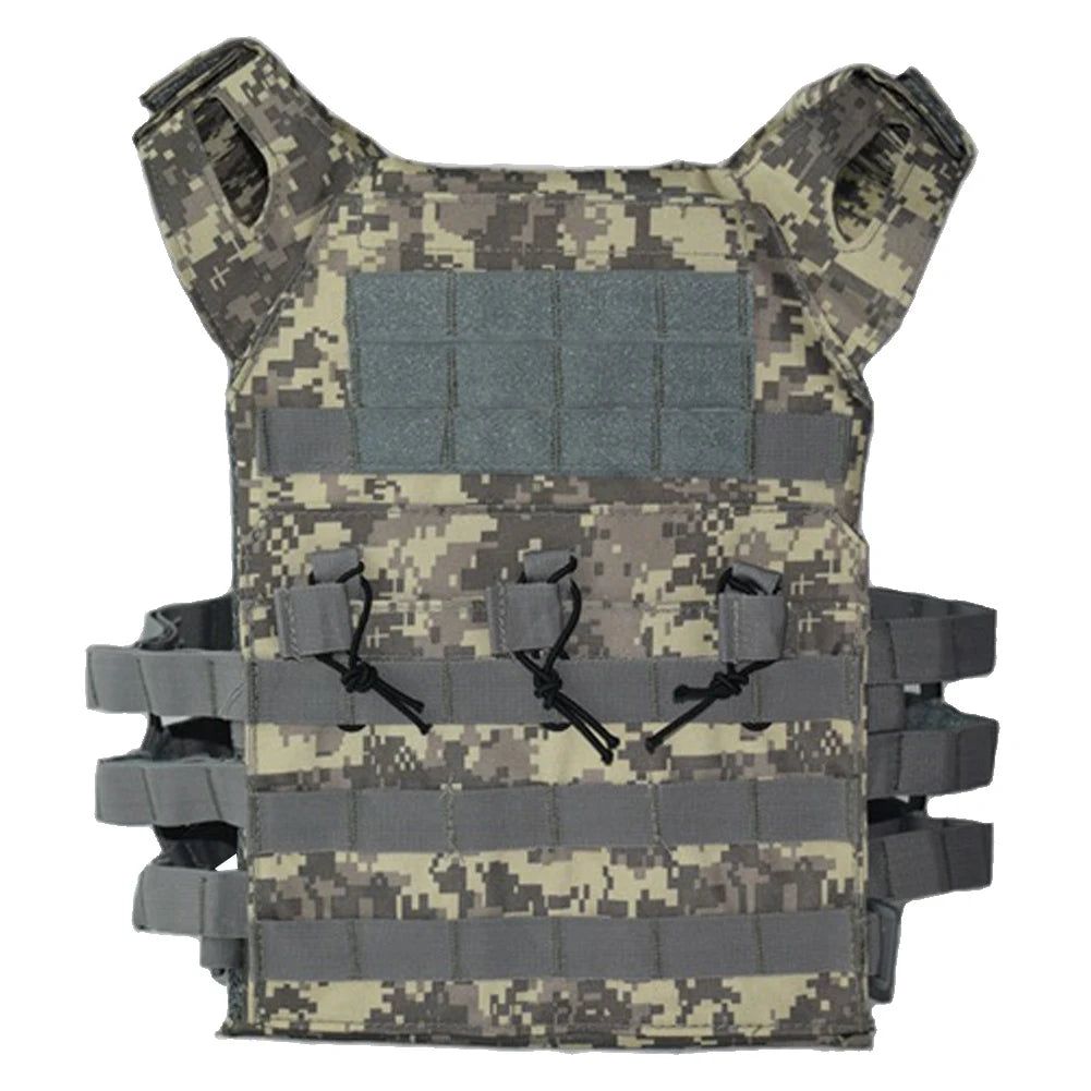 Tactical Vest Waterproof Body Armor - Lightweight JPC Molle Plate Carrier, Outdoor Hunting and Security Gear for CS Game and Jungle Use