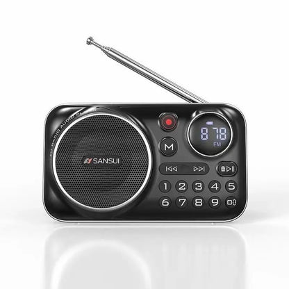 Portable Walkman FM Radio - Bluetooth 5.0 Speaker for the Elderly, MP3 Music Player with Recording and Headphone Support