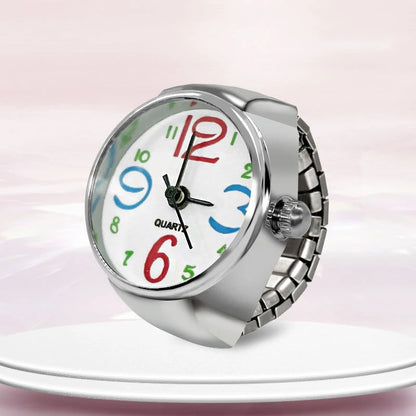 New Ring Watch – Creative Circular Dial with Alloy Shell, Hot Selling Finger Ring Style for Men and Women Couples