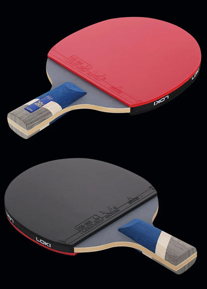 LOKI 9 Star Professional Table Tennis Racket - 5+2 Carbon Ping Pong Paddle with Sticky Rubbers, Ultra Offensive, Available in 6/7/8/9 Star Ratings