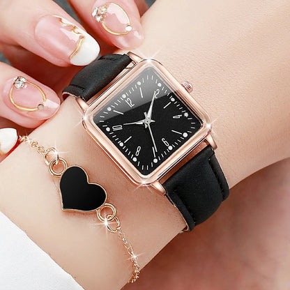 4PCS Minimalist Luxury Watch Set - Leather Belt Quartz Watches for Men and Women, Perfect for Business and Leisure