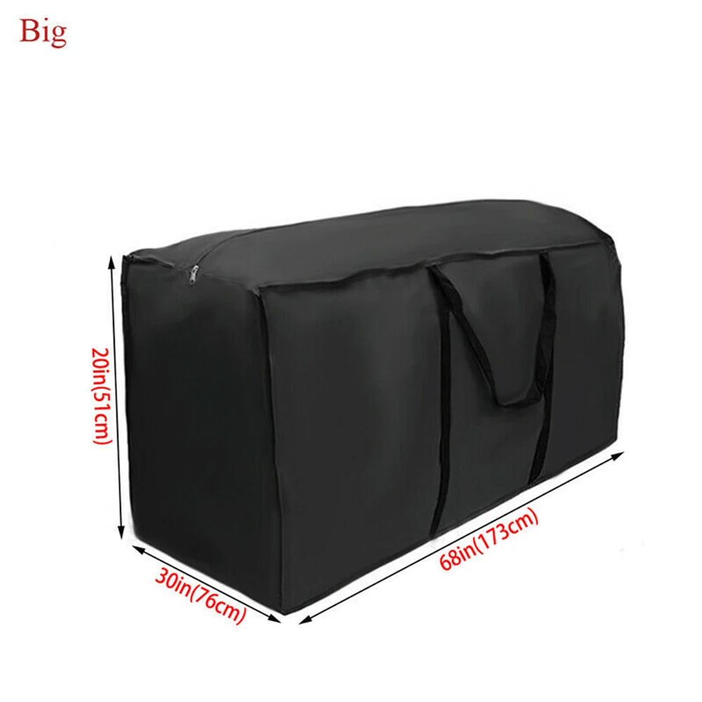 Waterproof Garden Furniture Cushion Storage Bag - Heavy-Duty 210D Oxford Fabric, Anti-UV, Rip-Proof, Ideal for Christmas Tree Storage