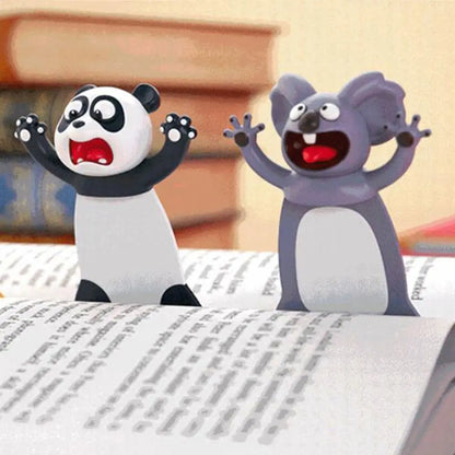 Ocean Series 3D Stereo Cartoon Animal Bookmarks - Seal, Octopus, Cat, Panda, and Shiba Inu - Creative Stationery for Kids