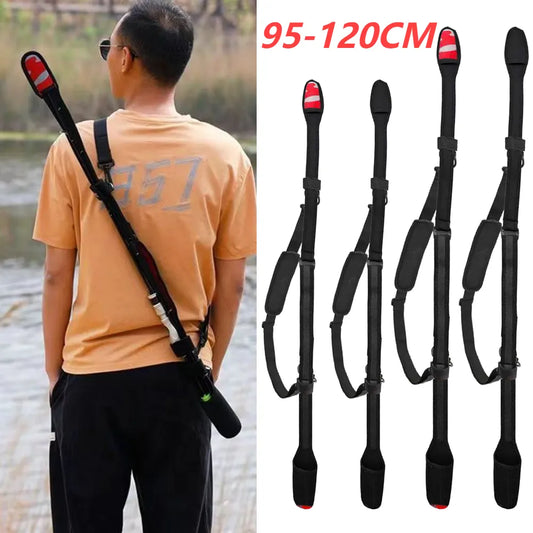 Adjustable Fishing Rod Storage Bag: Shoulder Belt Protector for Portable Reel - Fishing Accessories