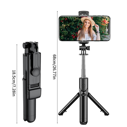 Wireless Selfie Stick Tripod Stand with Light: Bluetooth Remote Extendable Tripod for iPhone, Mobile Phone - TikTok Live Streaming