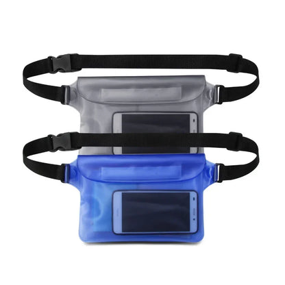 Large Transparent Underwater Dry Bag : 3-Layer High Waterproof Sealing Swimming Pouch for iPhone & Mobile Phones