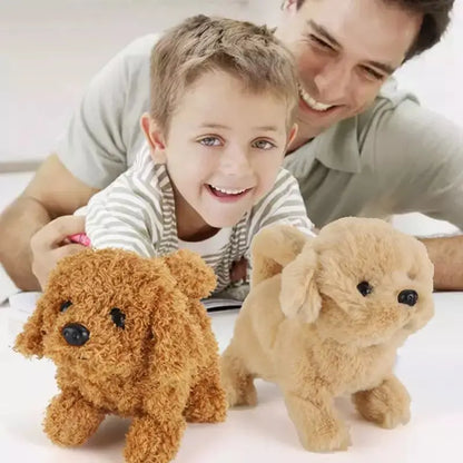 Interactive Plush Baby Toy Dog - Walks, Barks and Wags Tail, Electronic Puppy Montessori Toy for Boys and Girls, Ideal Christmas Gift